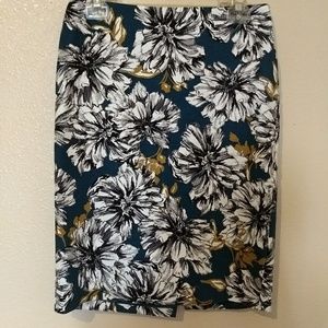 Floral tweed skirt